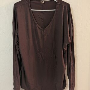 HALARA Women's Long Sleeve Tee - Dark Brown